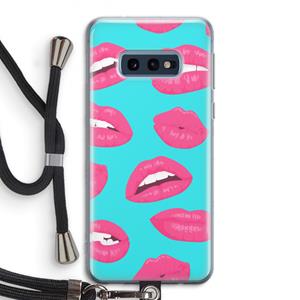 CaseCompany Bite my lip: Samsung Galaxy S10e Transparant Hoesje met koord