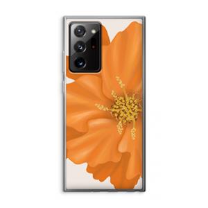 CaseCompany Orange Ellila flower: Samsung Galaxy Note 20 Ultra / Note 20 Ultra 5G Transparant Hoesje