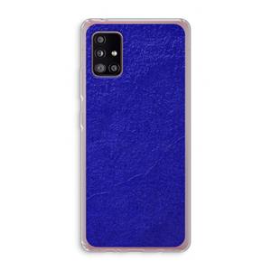CaseCompany Majorelle Blue: Samsung Galaxy A51 5G Transparant Hoesje