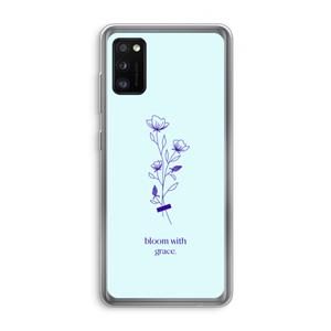 CaseCompany Bloom with grace: Samsung Galaxy A41 Transparant Hoesje