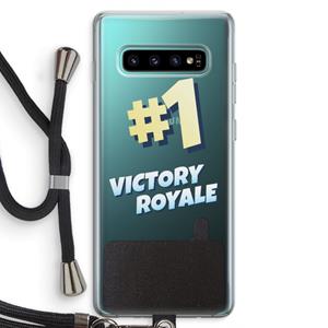 CaseCompany Victory Royale: Samsung Galaxy S10 Plus Transparant Hoesje met koord