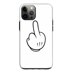 CaseCompany Middle finger white: iPhone 12 Tough Case