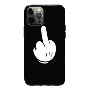 CaseCompany Middle finger black: iPhone 12 Tough Case