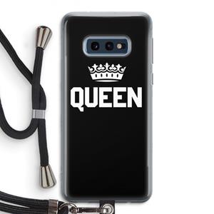 CaseCompany Queen zwart: Samsung Galaxy S10e Transparant Hoesje met koord