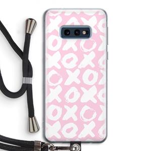CaseCompany XOXO: Samsung Galaxy S10e Transparant Hoesje met koord