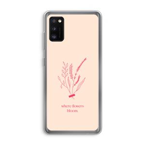 CaseCompany Where flowers bloom: Samsung Galaxy A41 Transparant Hoesje