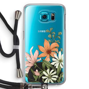 CaseCompany Floral bouquet: Samsung Galaxy S6 Transparant Hoesje met koord