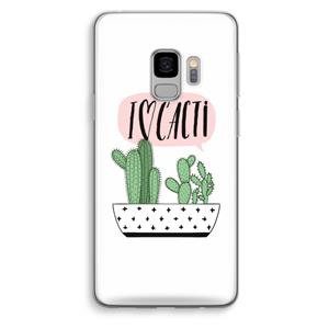 CaseCompany I love cacti: Samsung Galaxy S9 Transparant Hoesje