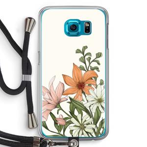 CaseCompany Floral bouquet: Samsung Galaxy S6 Transparant Hoesje met koord