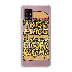 CaseCompany Big Macs Bigger Dreams: Samsung Galaxy A51 5G Transparant Hoesje