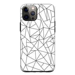 CaseCompany Geometrische lijnen zwart: iPhone 12 Tough Case