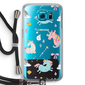 CaseCompany Fantasiewereld: Samsung Galaxy S6 Transparant Hoesje met koord