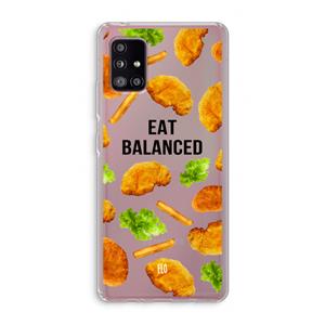 CaseCompany Eat Balanced: Samsung Galaxy A51 5G Transparant Hoesje