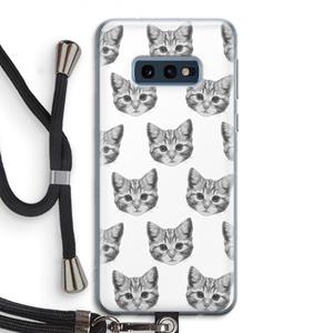 CaseCompany Kitten: Samsung Galaxy S10e Transparant Hoesje met koord