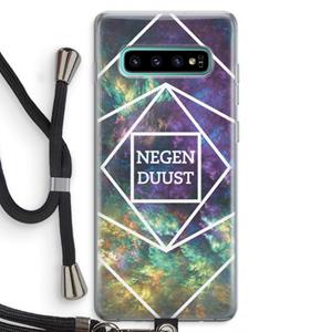 CaseCompany Negenduust ruimte: Samsung Galaxy S10 Plus Transparant Hoesje met koord