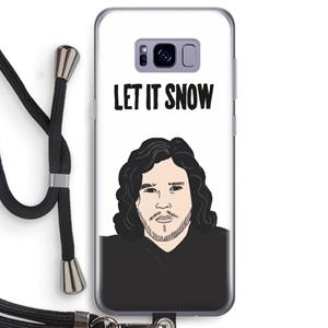 CaseCompany Let It Snow: Samsung Galaxy S8 Transparant Hoesje met koord