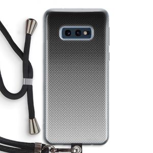 CaseCompany Musketon Halftone: Samsung Galaxy S10e Transparant Hoesje met koord