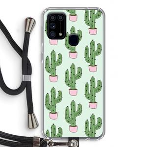 CaseCompany Cactus Lover: Samsung Galaxy M31 Transparant Hoesje met koord