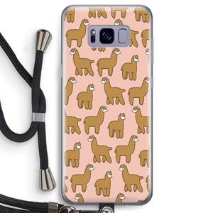 CaseCompany Alpacas: Samsung Galaxy S8 Transparant Hoesje met koord