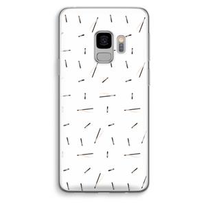 CaseCompany Hipster stripes: Samsung Galaxy S9 Transparant Hoesje
