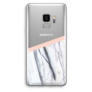 CaseCompany A touch of peach: Samsung Galaxy S9 Transparant Hoesje