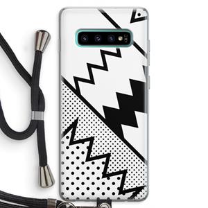 CaseCompany Pop Art #5: Samsung Galaxy S10 Plus Transparant Hoesje met koord