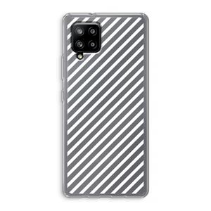CaseCompany Strepen zwart-wit: Samsung Galaxy A42 5G Transparant Hoesje