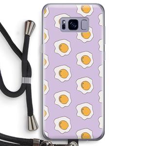 CaseCompany Bacon to my eggs #1: Samsung Galaxy S8 Transparant Hoesje met koord