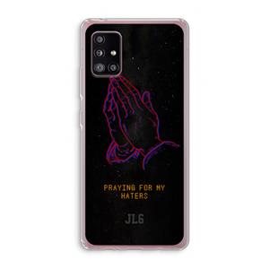 CaseCompany Praying For My Haters: Samsung Galaxy A51 5G Transparant Hoesje
