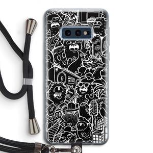 CaseCompany Vexx Black City : Samsung Galaxy S10e Transparant Hoesje met koord