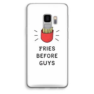 CaseCompany Fries before guys: Samsung Galaxy S9 Transparant Hoesje