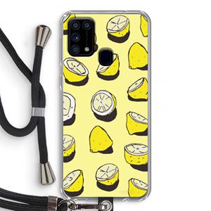 CaseCompany When Life Gives You Lemons...: Samsung Galaxy M31 Transparant Hoesje met koord