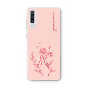 CaseCompany Giving Flowers: Samsung Galaxy A70 Transparant Hoesje