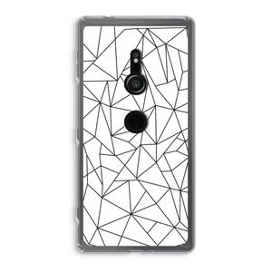 CaseCompany Geometrische lijnen zwart: Sony Xperia XZ2 Transparant Hoesje
