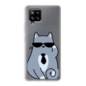 CaseCompany Cool cat: Samsung Galaxy A42 5G Transparant Hoesje