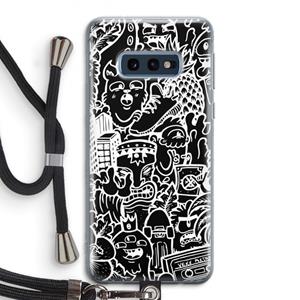 CaseCompany Vexx Black Mixtape: Samsung Galaxy S10e Transparant Hoesje met koord