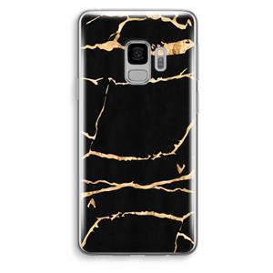 CaseCompany Gouden marmer: Samsung Galaxy S9 Transparant Hoesje