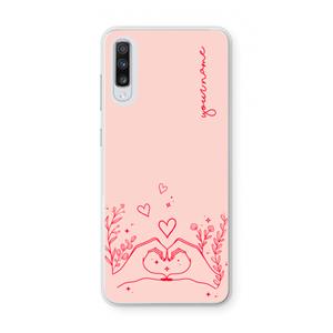 CaseCompany Love is in the air: Samsung Galaxy A70 Transparant Hoesje