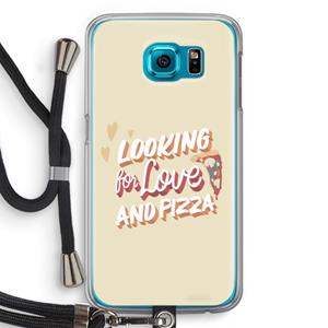 CaseCompany Pizza is the answer: Samsung Galaxy S6 Transparant Hoesje met koord