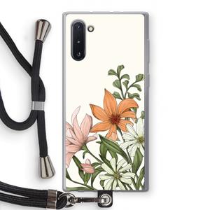 CaseCompany Floral bouquet: Samsung Galaxy Note 10 Transparant Hoesje met koord