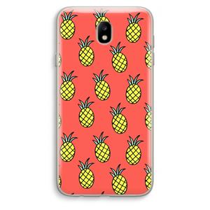 CaseCompany Ananas: Samsung Galaxy J7 (2017) Transparant Hoesje