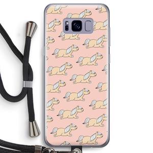 CaseCompany Ponys: Samsung Galaxy S8 Transparant Hoesje met koord