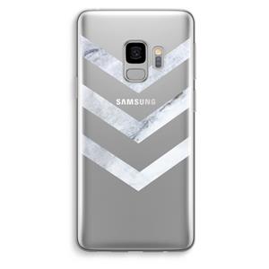 CaseCompany Marmeren pijlen: Samsung Galaxy S9 Transparant Hoesje
