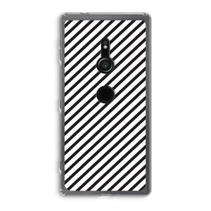CaseCompany Strepen zwart-wit: Sony Xperia XZ2 Transparant Hoesje
