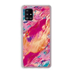 CaseCompany Pastel Echoes: Samsung Galaxy A51 5G Transparant Hoesje
