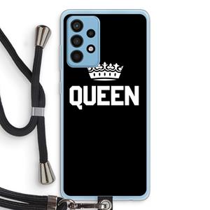 CaseCompany Queen zwart: Samsung Galaxy A52 Transparant Hoesje met koord