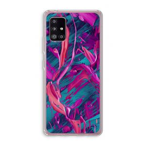 CaseCompany Pink Clouds: Samsung Galaxy A51 5G Transparant Hoesje