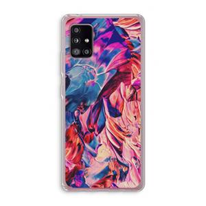 CaseCompany Pink Orchard: Samsung Galaxy A51 5G Transparant Hoesje