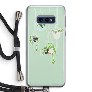 CaseCompany Hang In There: Samsung Galaxy S10e Transparant Hoesje met koord