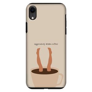 CaseCompany Aggressively drinks coffee: iPhone XR Tough Case